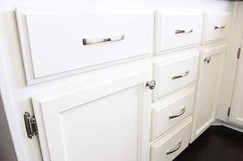 Miniatura 6 de Formosa Design Hardware - Tiradores curvados de níquel cepillado para gabinete, cantidad y tamaño (10, 3.780 in)