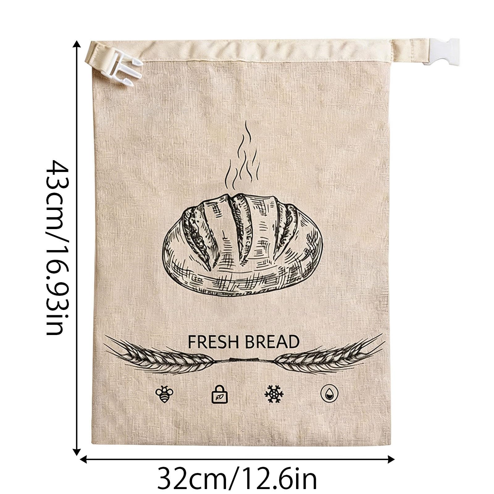 Sacchetti per pane in cera d'api, riutilizzabili, in cera d'api, per conservare il pane fresco, ideali per pasta madre, regalo per picnic, adatti al congelatore, confezione da 2