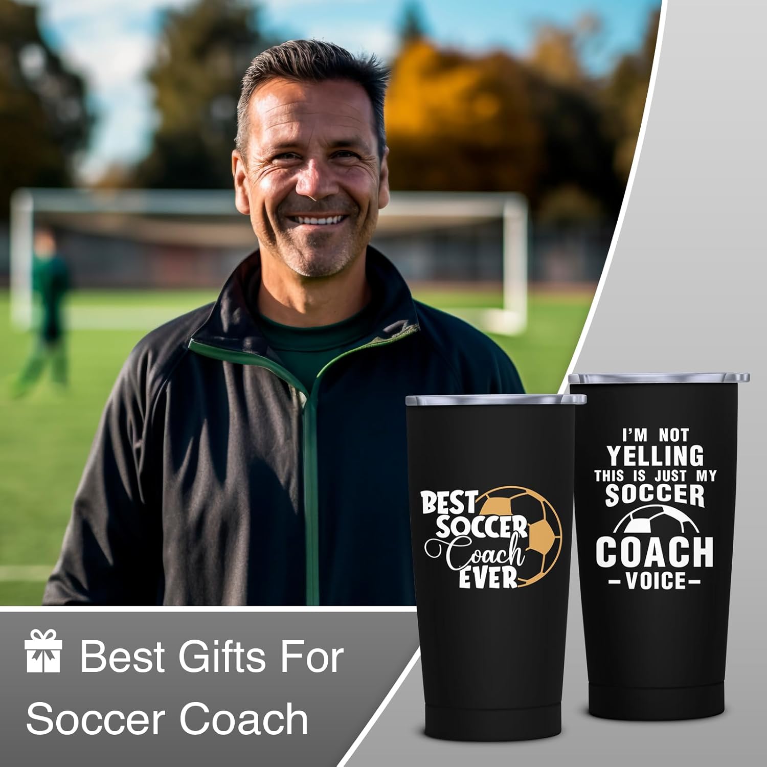 Soccer Coach Gifts for Men Women - Best Soccer Coach Ever Gifts - Coach Thank You Tumbler, 20 oz Insulation Stainless Steel - Image 3