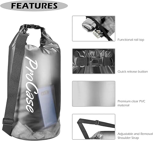 Miniatura 8 de Paquete de 4 bolsas impermeables universales para teléfono celular, bolsa seca subacuática, paquete de 2 bolsas secas flotantes impermeables