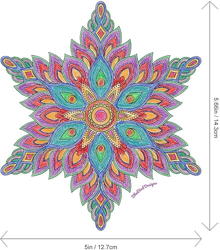 Miniatura 2 de Bluebird Designs Calcomanías artesanales para ventana (5 x 5 pulgadas) (1 unidad) de seguridad para puertas de vidrio. Parte trasera transparente