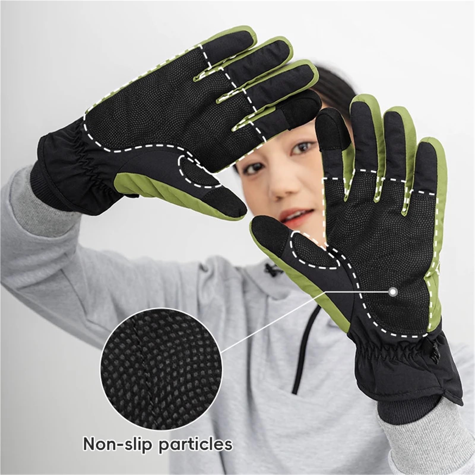 Guanti Da Neve Guanti invernali da sci e snowboard, touch screen, spessi, in pile termico, for moto, bicicletta, for tenersi al caldo, escursionismo