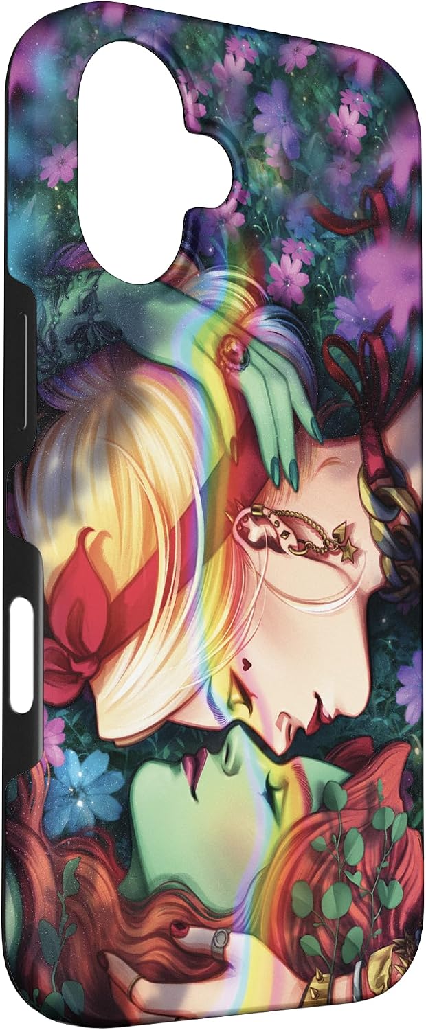 iPhone 16 DC Comics Pride Harley Quinn & Poison Ivy Nose Touch Case