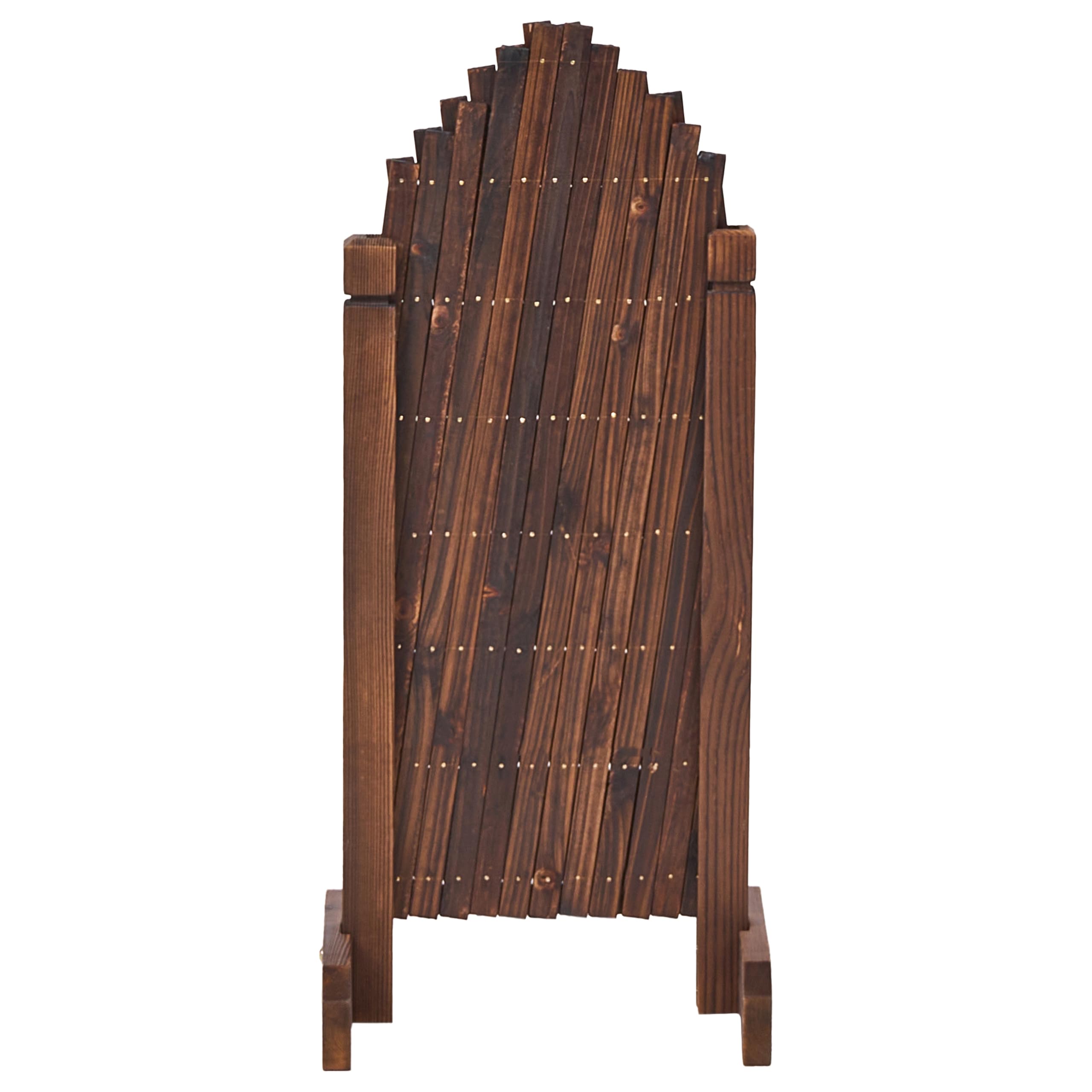 Celosía de jardín Enrejado Extensible y Plegable 122 x 70 cm Madera de Abeto marrón Oscuro Pavarolo