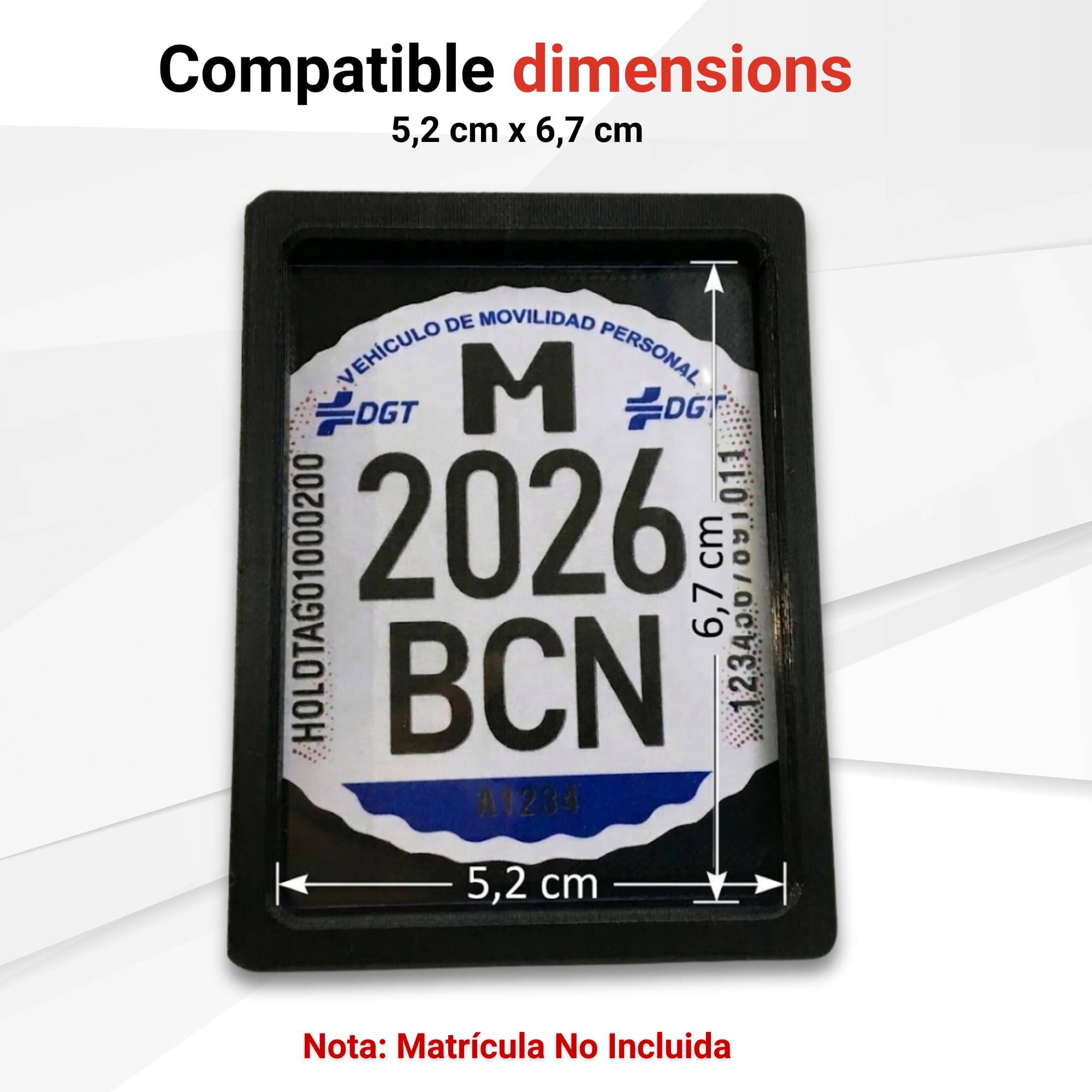 Portamatrícula para Patinete Eléctrico VMP, Soporte de Placa Identificativa para Guardabarros con Fijación por Tornillos o Adhesivo, Protector Transparente Extraíble, Accesorio Resistente para Scooter - 3