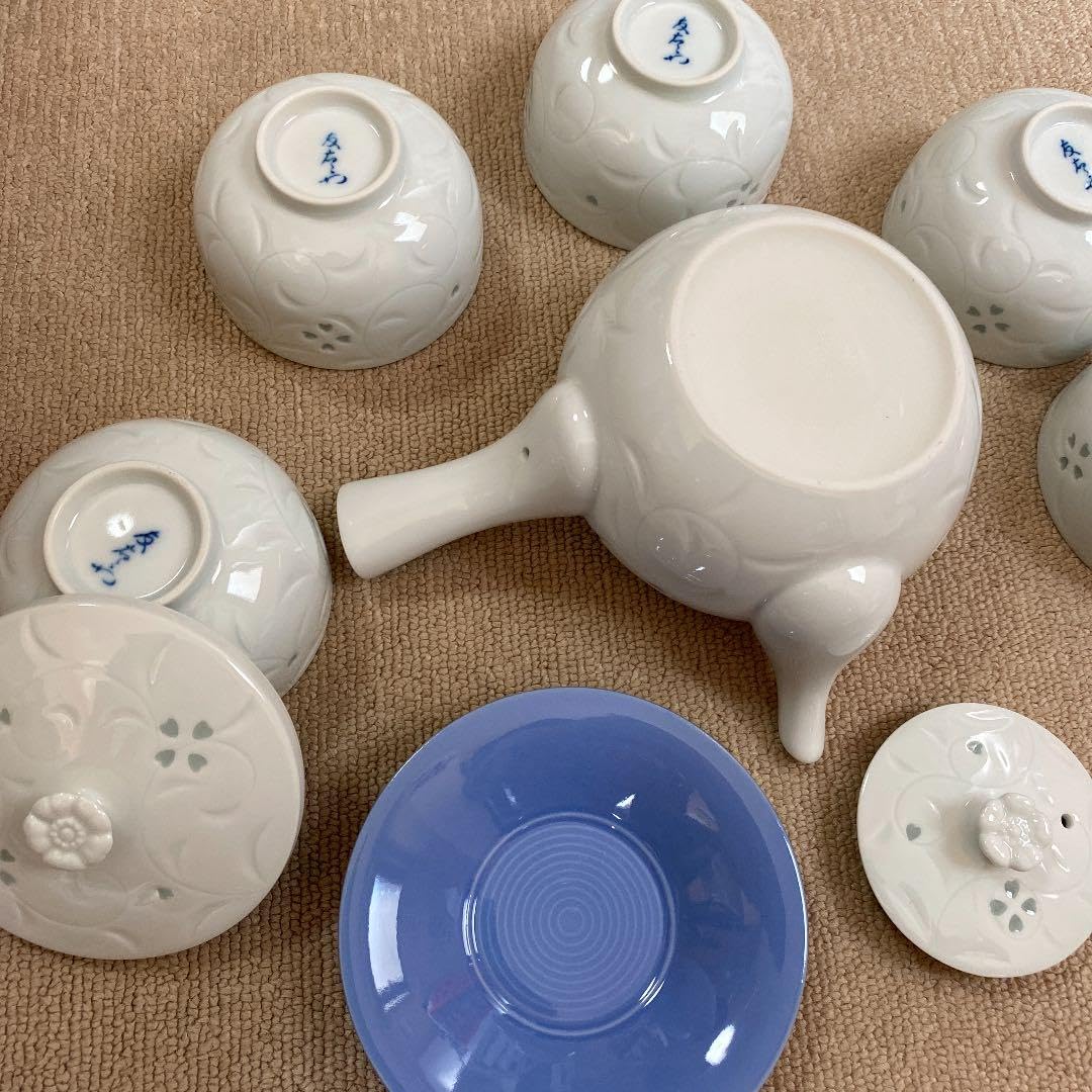 有田焼 - 蓋付き茶器セット　急須と蓋付き茶碗 Amazon.co.jp: 有田焼 清兵衛 茶器 急須 蓋付き湯呑み セット