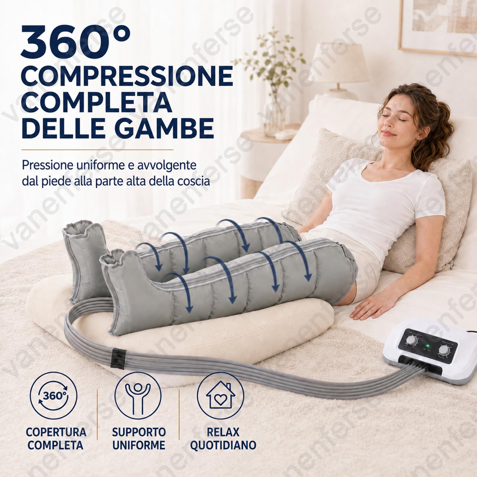 Pressoterapia Drenaż limfatyczny Nogi (szare 2 nogi + brzuch, XL) | 6 komór Profesjonalna presoterapia do domu, elektryczny masażer kompresji powietrza, 0-30 min, 30-240 mmHg