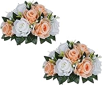Vista 56 de BLOSMON Bolas de Flores para Bodas, Centros de Mesa de Rosas, 2 Piezas, Flores Artificiales Negras, Bolas Florales Colgantes, Decoración de Arreglos