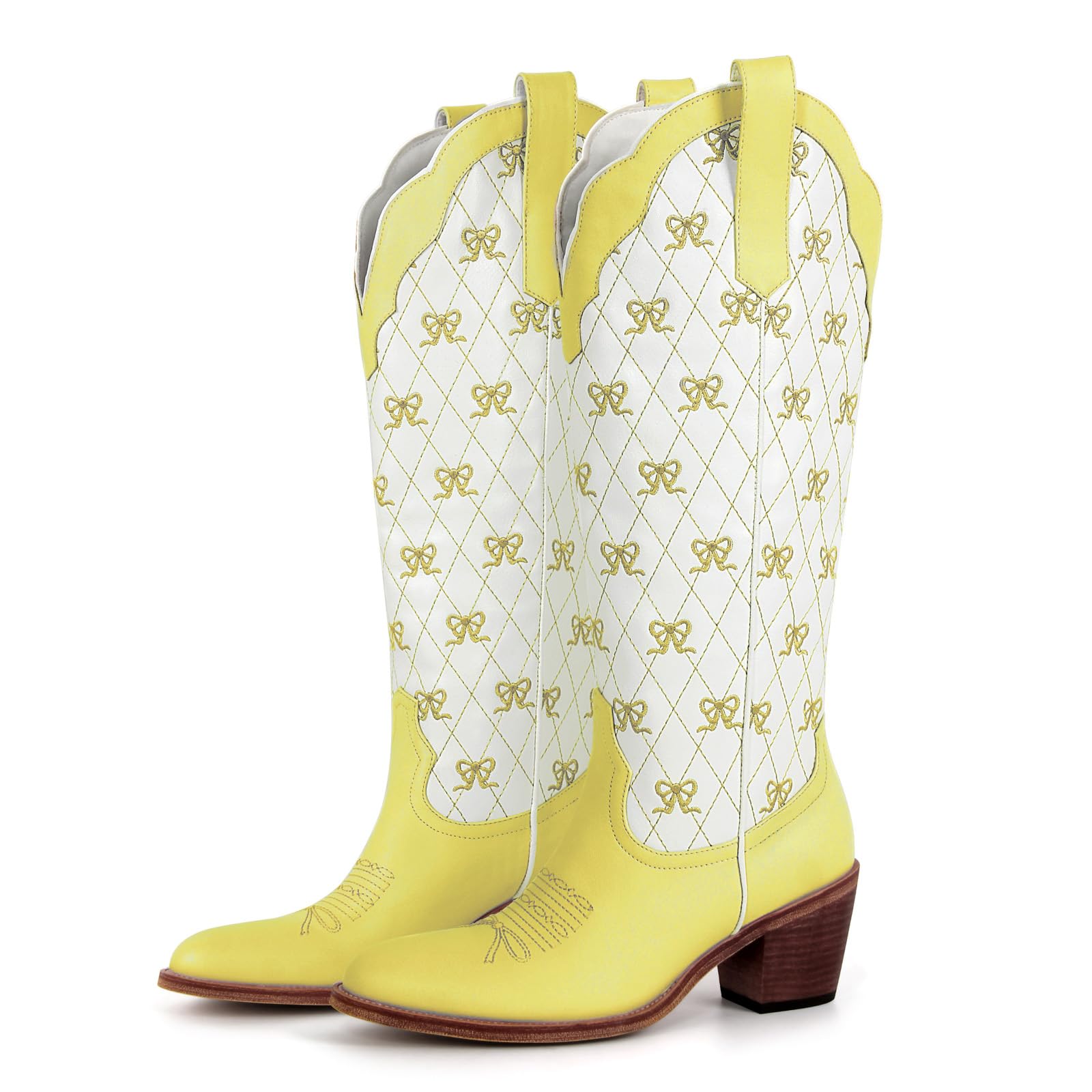 MissHeel Bow Boots for Women Knee High Cowgirl Boots