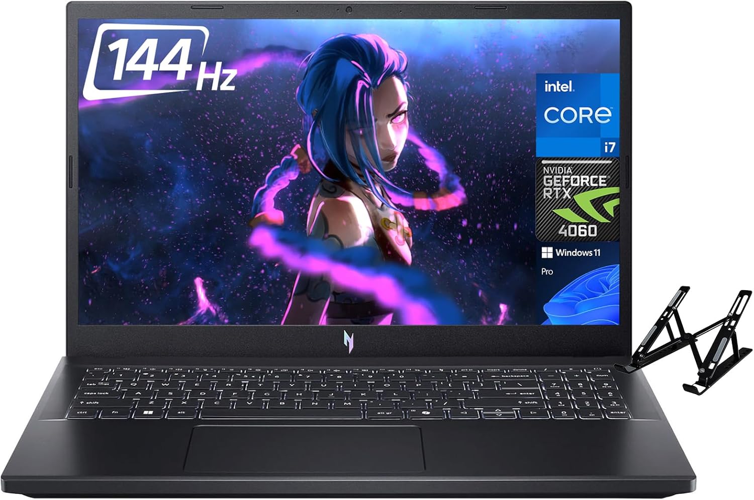 acer 2024 Newest Nitro V Gaming Laptop, 15.6″ 144Hz FHD Display, Intel 10-Core i7-13620H, NVIDIA GeForce RTX 4060, 32GB DDR5, 1TB SSD, Backlit keyboard, Wi-Fi 6, Windows 11 Pro, with Laptop Stand acer 2024 Newest Nitro V Gaming Laptop, 15.6″ 144Hz FHD Display, Intel 10-Core i7-13620H, NVIDIA GeForce RTX 4060, 32GB DDR5, 1TB SSD, Backlit keyboard, Wi-Fi 6, Windows 11 Pro, with Laptop Stand
