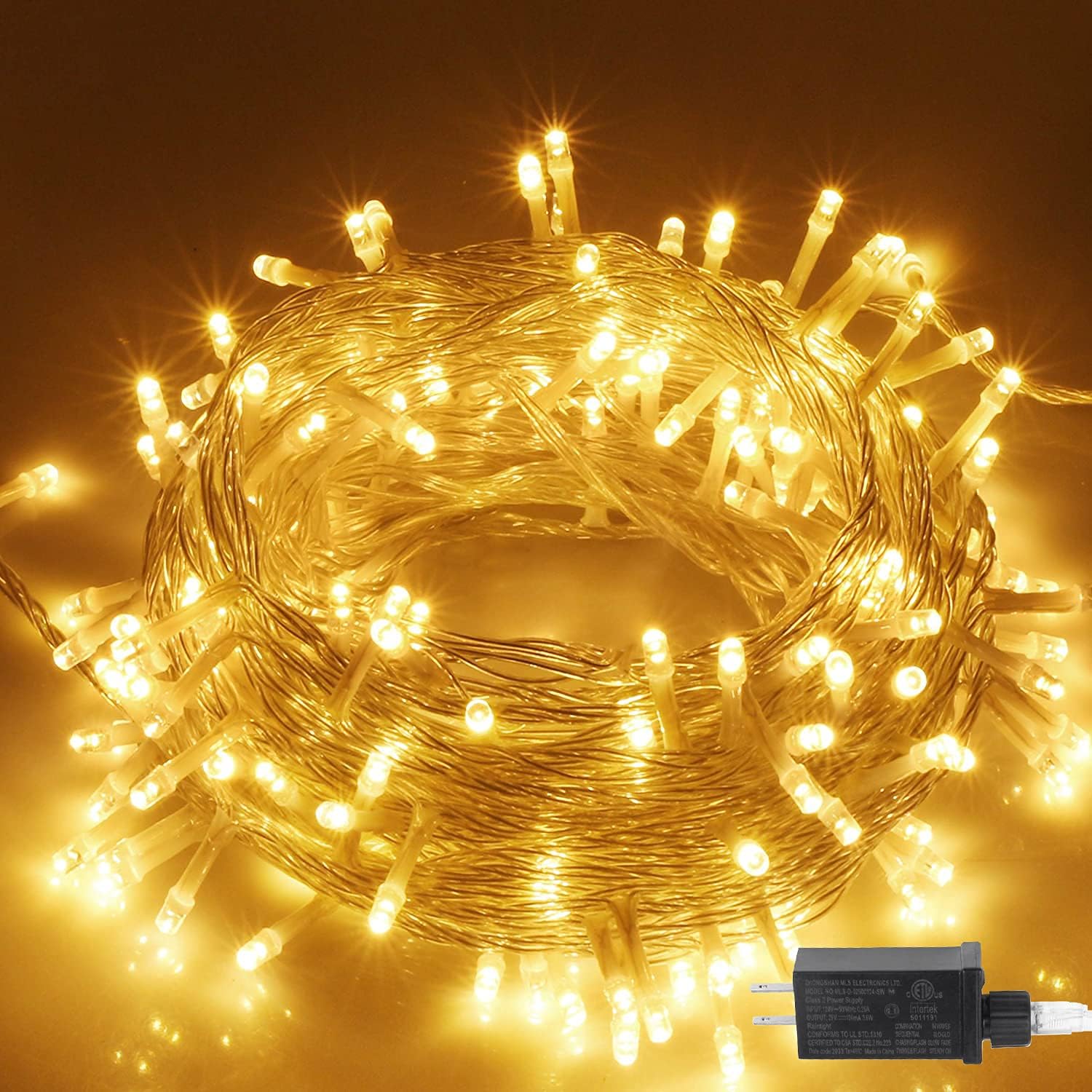 Christmas String Lights, 33FT 100 LEDs Indoor Outdoor Fairy Lights 8 ...