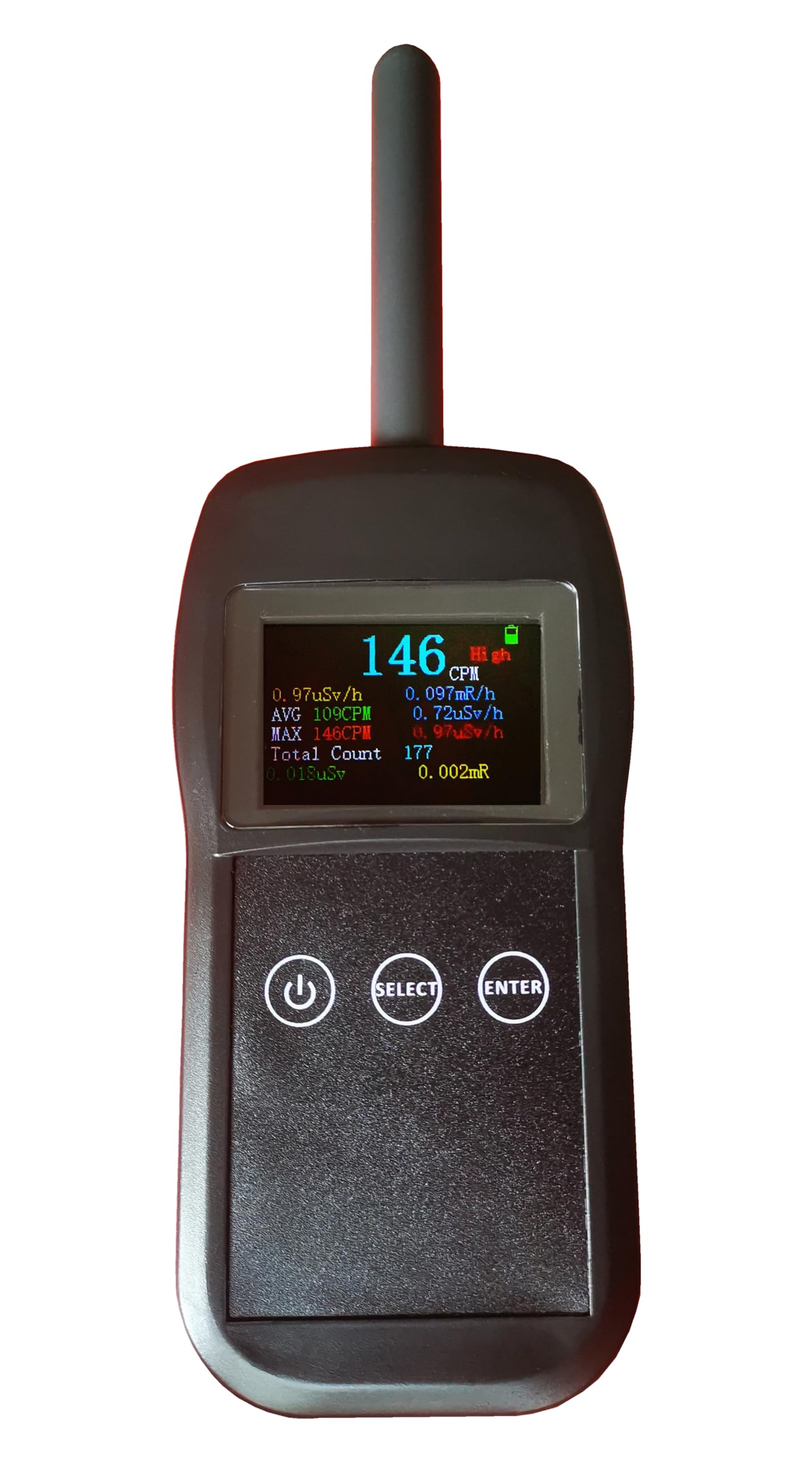 Geiger Counter Nuclear Radiation Detector Monitor Dosimeter Beta Gamma X-ray, for Internal Narrow and Other Spaces