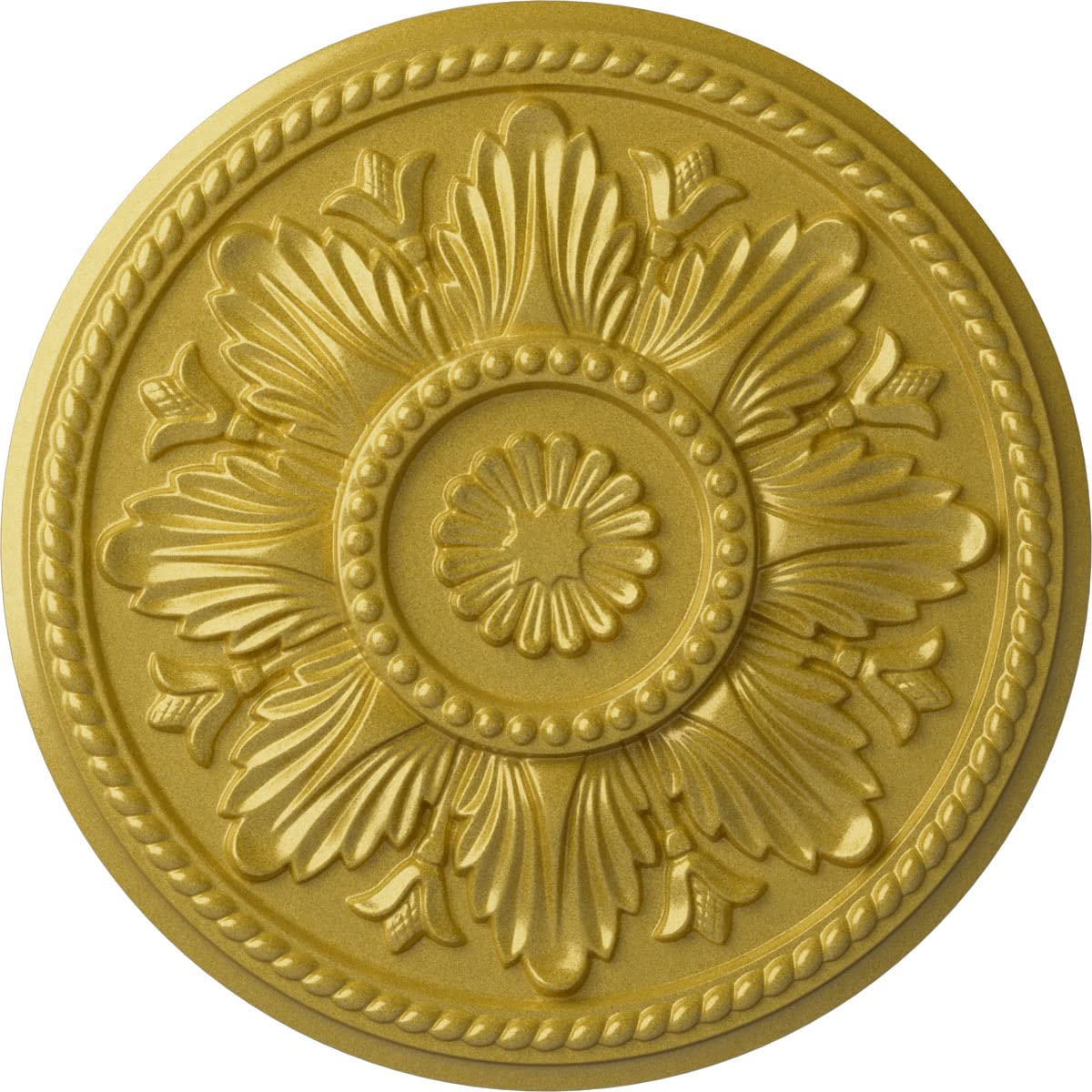 Ekena Millwork CM18EDRGS Edinburgh Ceiling Medallion, Rich Gold
