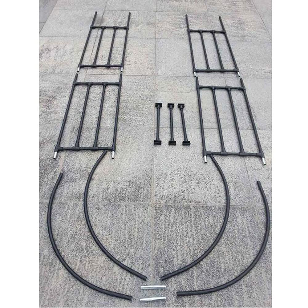 Arche de jardin pour plantes grimpantes - En métal - Pour l'extérieur - Pour pelouse, arrière-cour, mariage - Design croisé - Durable - Noir - 1,5 x 2,4 m