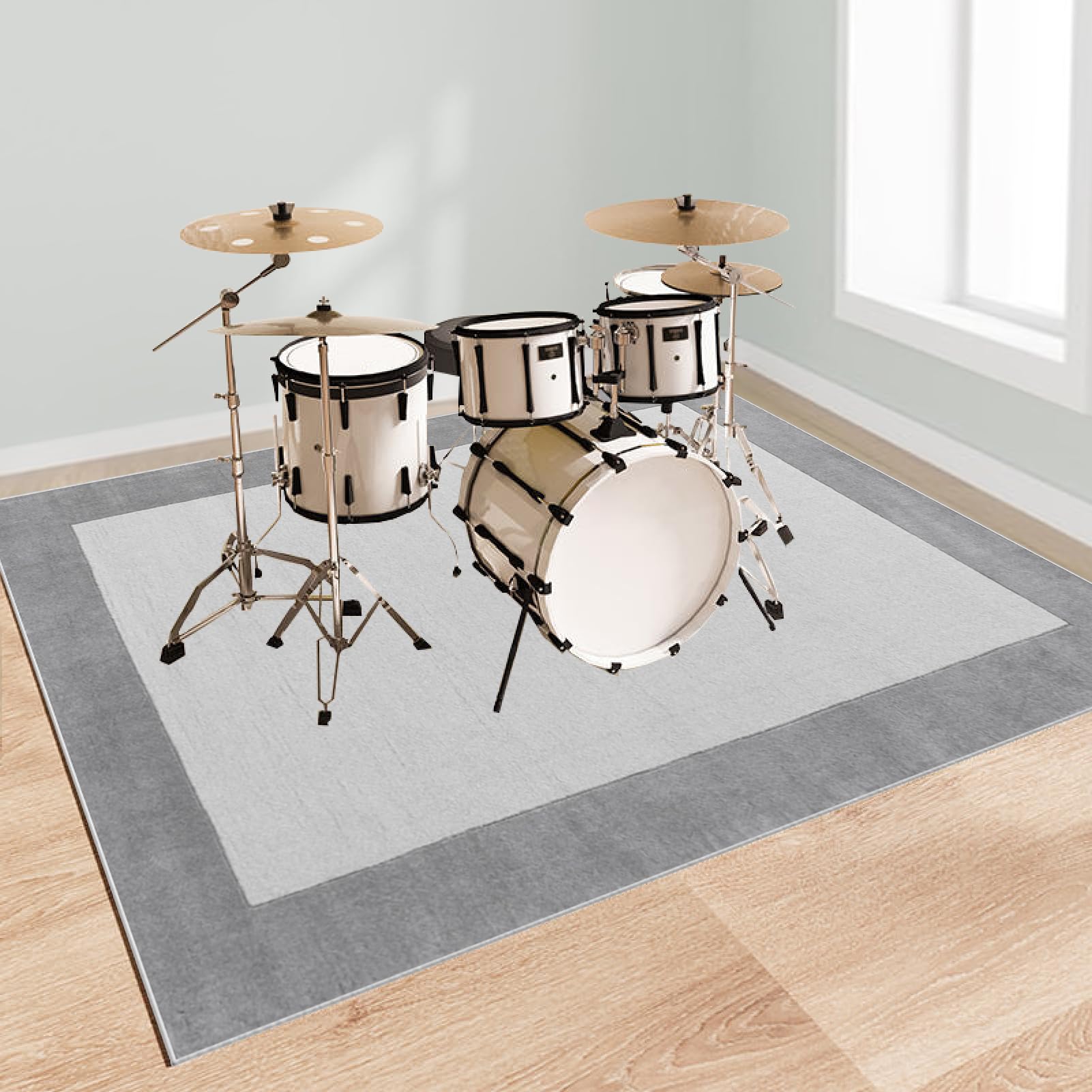 Tappeto per Batteria Professionale Tappetino Batteria, Tappeto Insonorizzato Elettronico Drum Tappeto, Drum Carpet Rugs, Tappeti Antiscivolo per Batteria, Tappeto per Tamburi Drum Rug 140 x 100 cm