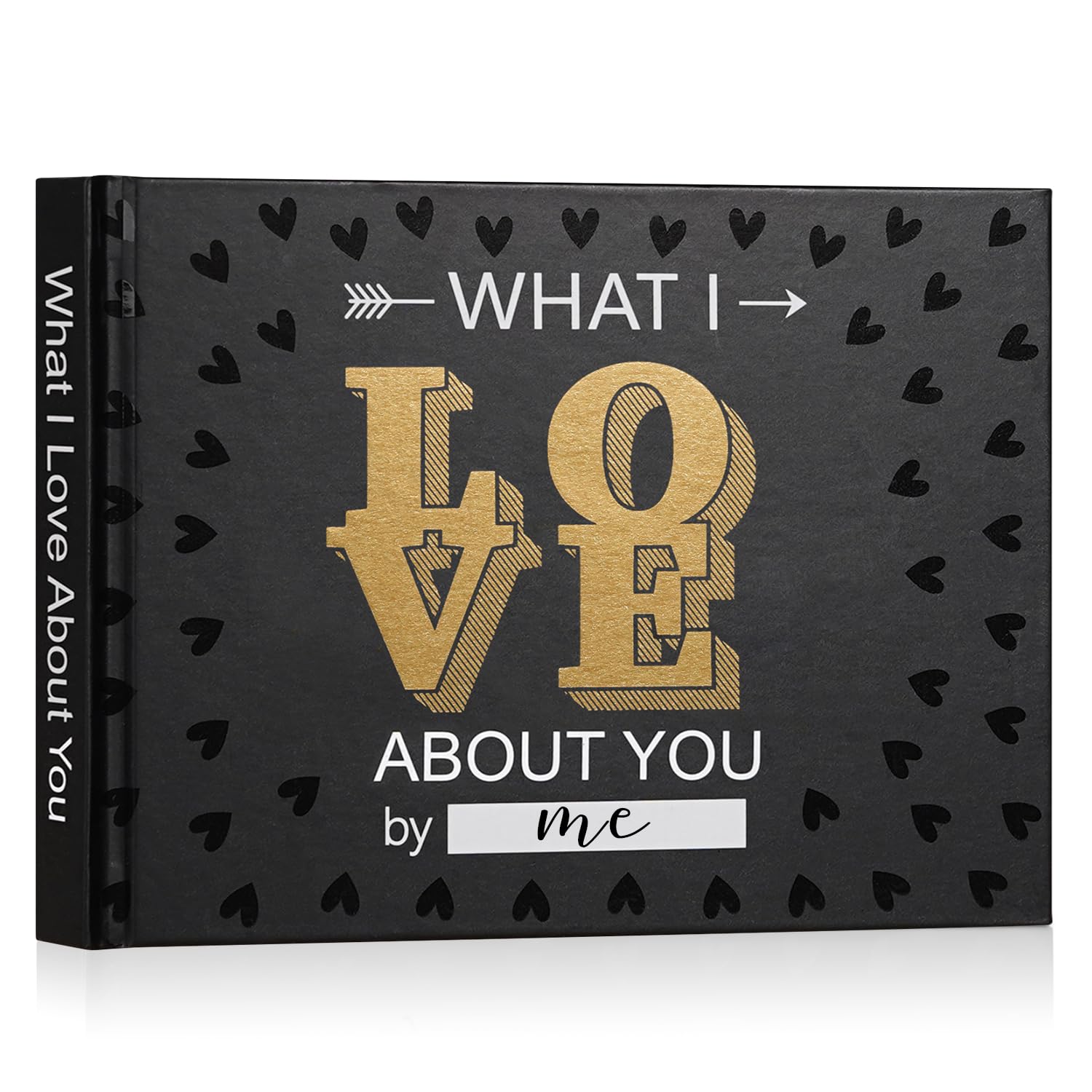 Miaikoe What I Love about You Book, Fill-in-the-Blank Love Journal Book for Couples Boyfriend Girlfriend Husband Wife Birthday Christmas Gifts Stocking Stuffer (Black)