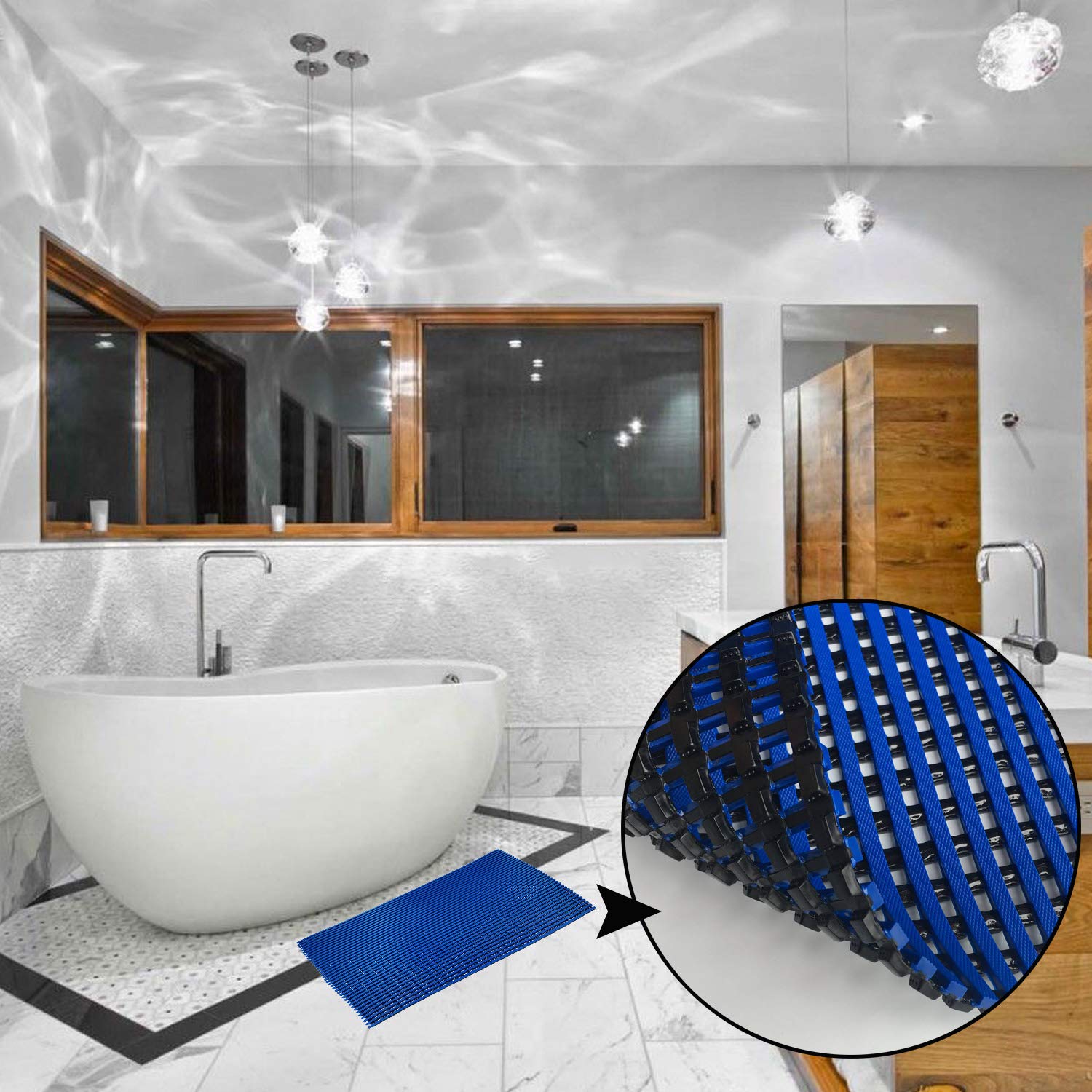 Buу 1 gеt 1 HYSA MAT Commercial PVC Drainage Mat, Heavy Duty Anti-Fatigue Non-Slip Floor Mats Drain Tiles for Swimming Pool Kitchen Bathroom Indoor Outdoor Wet Area,23 x 35 inch - Blue Rеvіеw Dіѕсоunt HYSA MAT Commercial PVC Drainage Mat, Heavy Duty Anti-Fatigue Non-Slip Floor Mats Drain Tiles for Swimming Pool Kitchen Bathroom Indoor Outdoor Wet Area,23 x 35 inch - Blue