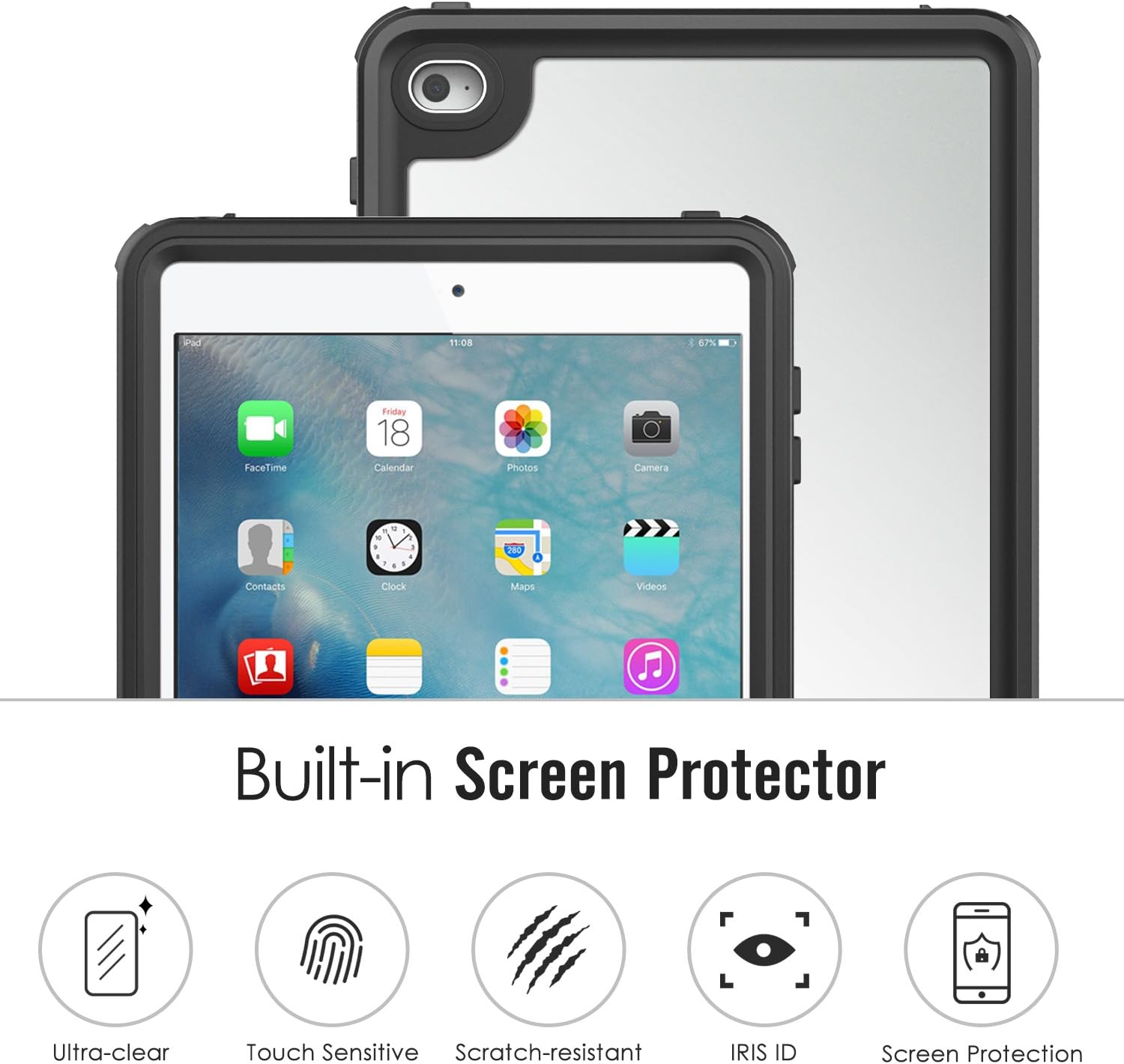 Blасk Frіdау - 50% оƒƒ MoKo Case Fit iPad Mini 4, Waterproof Case with Built-in Screen Protector Clear Protective Shock-Absorbing Bumper Dustproof Submersible Full-Body Case Fit iPad Mini 4 7.9 2015 Release Tablet, Black Hоlіdау Dеаlѕ 🛒 MoKo Case Fit iPad Mini 4, Waterproof Case with Built-in Screen Protector Clear Protective Shock-Absorbing Bumper Dustproof Submersible Full-Body Case Fit iPad Mini 4 7.9 2015 Release Tablet, Black