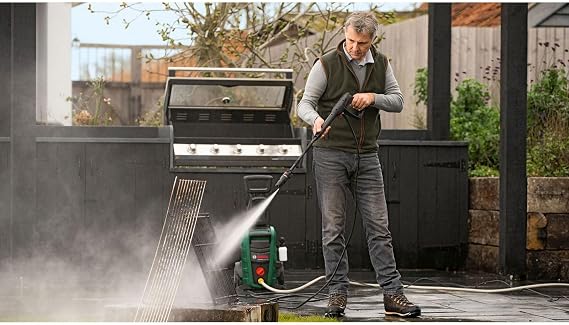 Bosch UniversalAquatak 130 yüksek basınçlı temizleyici (3'ü 1 arada başlık, köpük başlığı, şeffaf su filtresi, 6 m hortum, 5 m kablo, 1700 Watt, basınç: 130 bar, maks. Basma miktarı: 380 l/sa)
