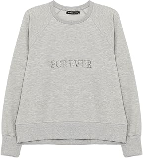 LC WAIKIKI Woman Crew Neck Printed Long Sleeve Oversize Sweatshirt