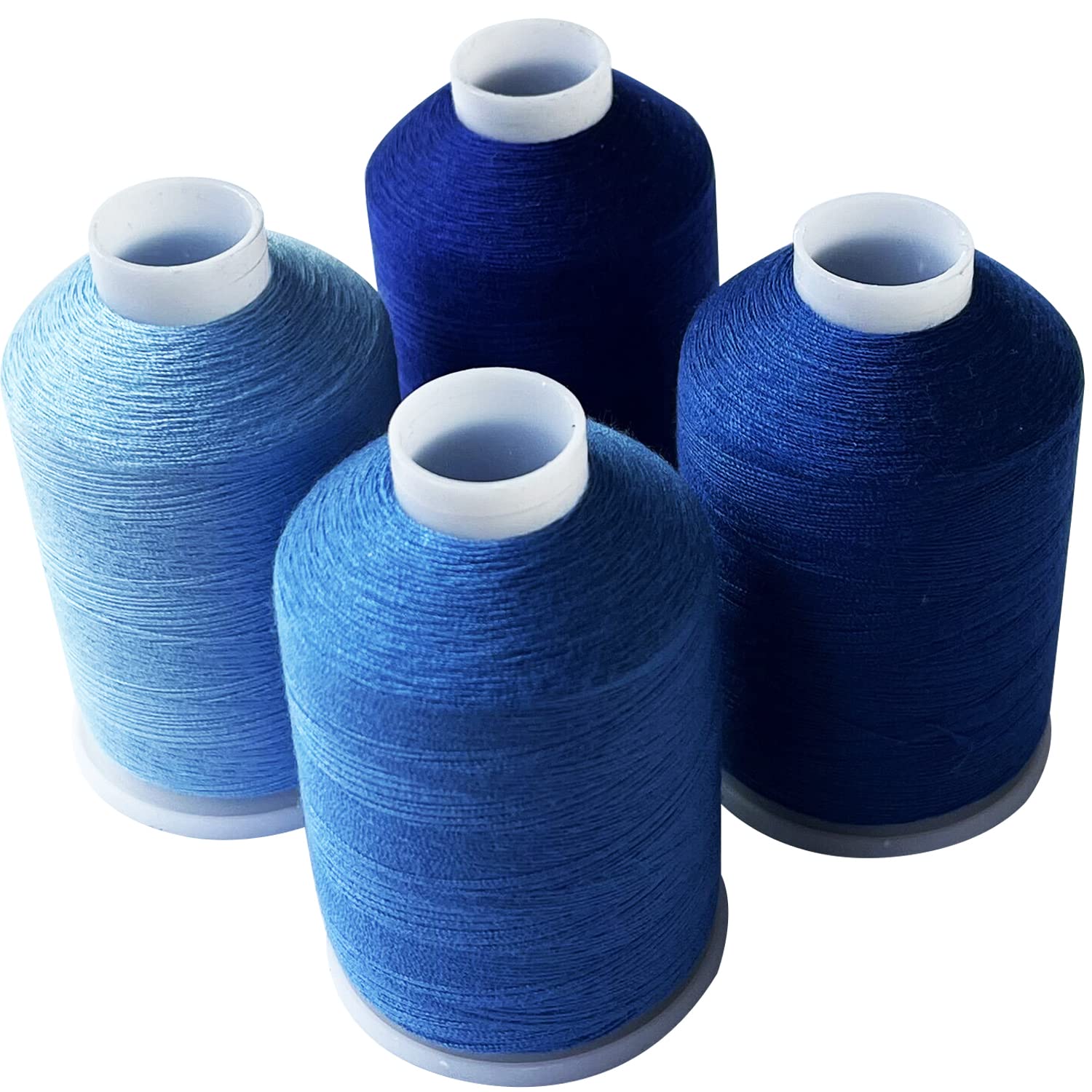 Fil à Coudre Polyester Pour Surjeteuse - 4 Bobines De 2743 M, Vert Foncé, NE 40/2