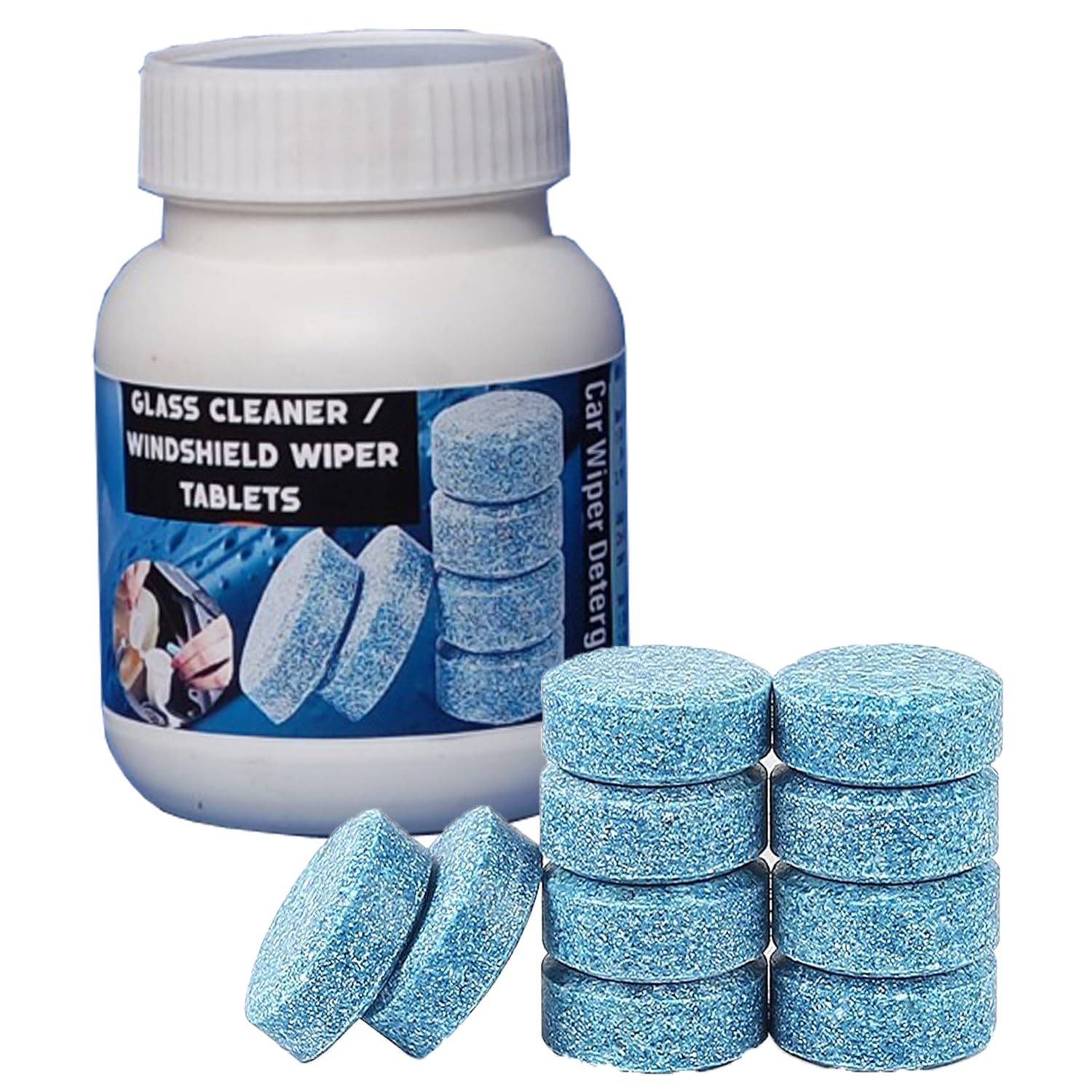 S R SHINE 50 Pcs Glass Cleaner and Washer Strong Cleaning Concentrate Car Mirror Cleaner Effervescent Tablets (Glass Cleaning Tablets) (50)-picture-29