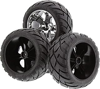 Traxxas Jato 3.3 FRONT & REAR ANACONDA TIRES & ALL STAR CHROME WHEELS 12mm