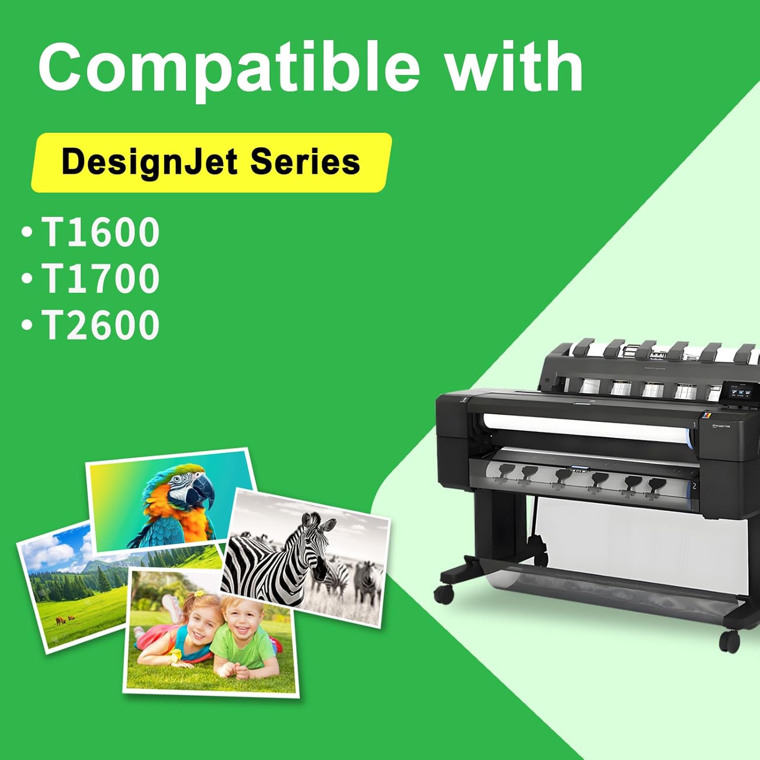730 Ink Cartridge P2V71A Matte Black HP 730 Compatible for DesignJet T1700 T1600 T2600 Printer (1-Pack, 300ML)