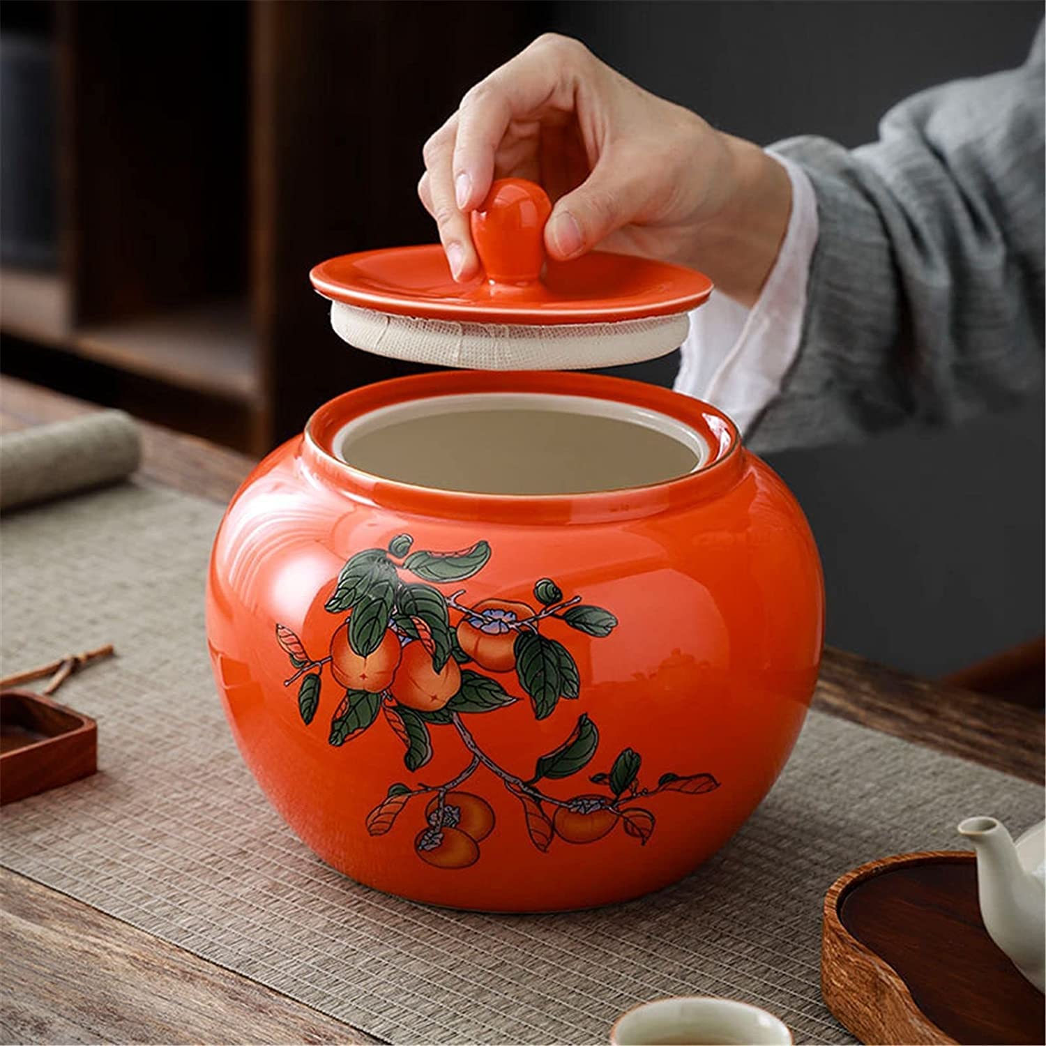 Pojemniki do przechowywania, Ceramiczny słoik na herbatę, pojemniki słoiki