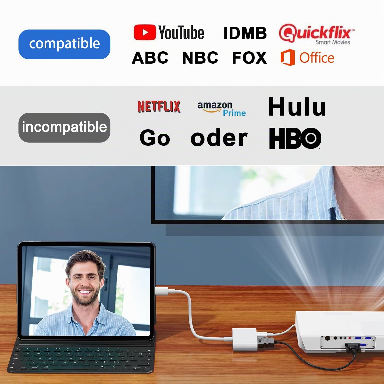 [Certificado Apple MFI] Light-Ning Digital AV Adaptador 3 en 1, 1080P HDMI, USB OTG y Puerto de Carga, Compatible con iPhone y iPad, para duplicar Fotos, vídeos y música