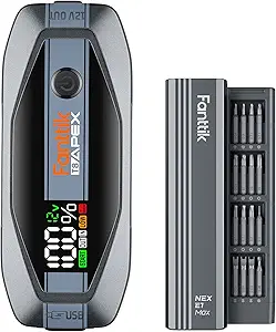 Fanttik E1 MAX Mini Electric Screwdriver & T8 APEX Jump Starter 2000A