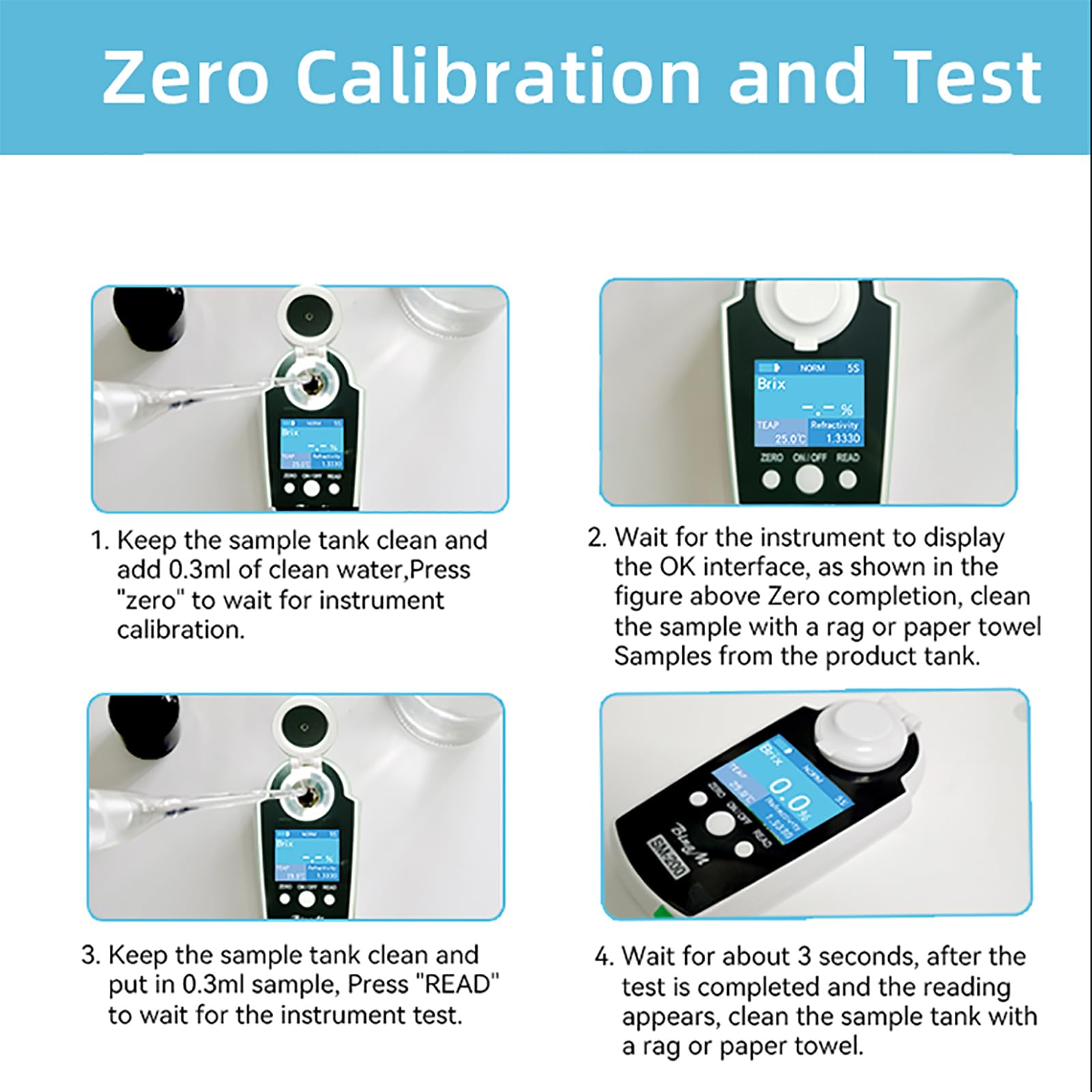 Rifrattometro Brix Digitale, Tester Brix Meter, con Ampi Schermi Retroilluminati, Compensazione della Temperatura a Infrarossi per Acqua Potabile, Bevande, Succhi, Acqua Carbonica