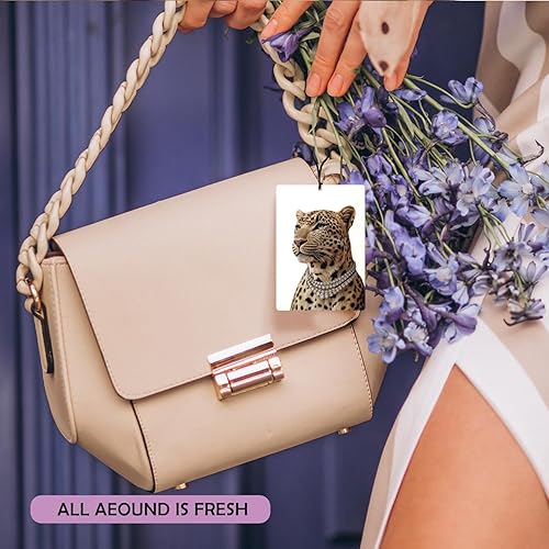 Miniatura 6 de Ambientador de coche de lavanda con estampado de leopardo retro de moda, 3 piezas, moda Lucky 8 Ball Cheetah Print Cars Aroma ambientador para