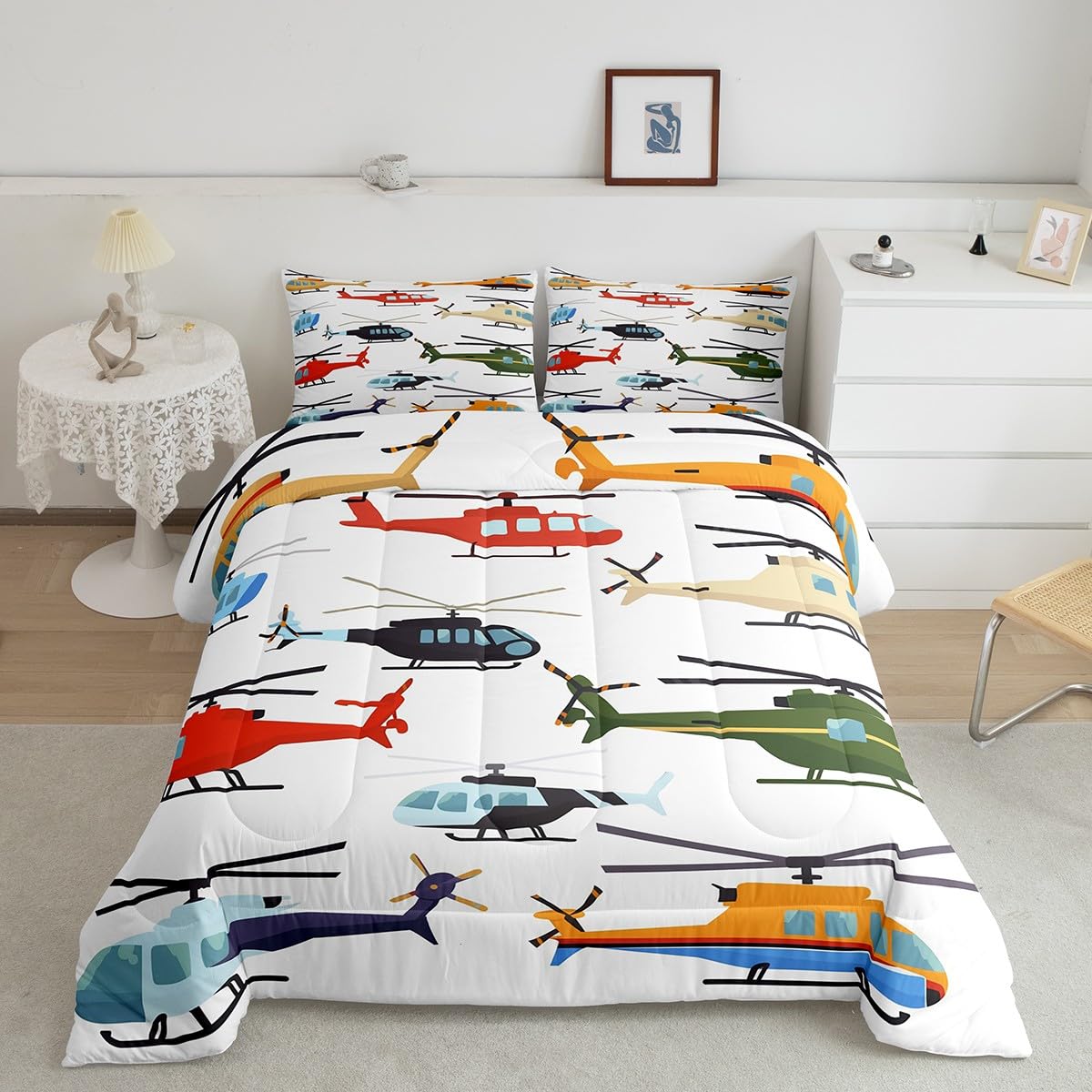 Floral Bedding Sets - Hummingbird Iris Flowers Comforter -29