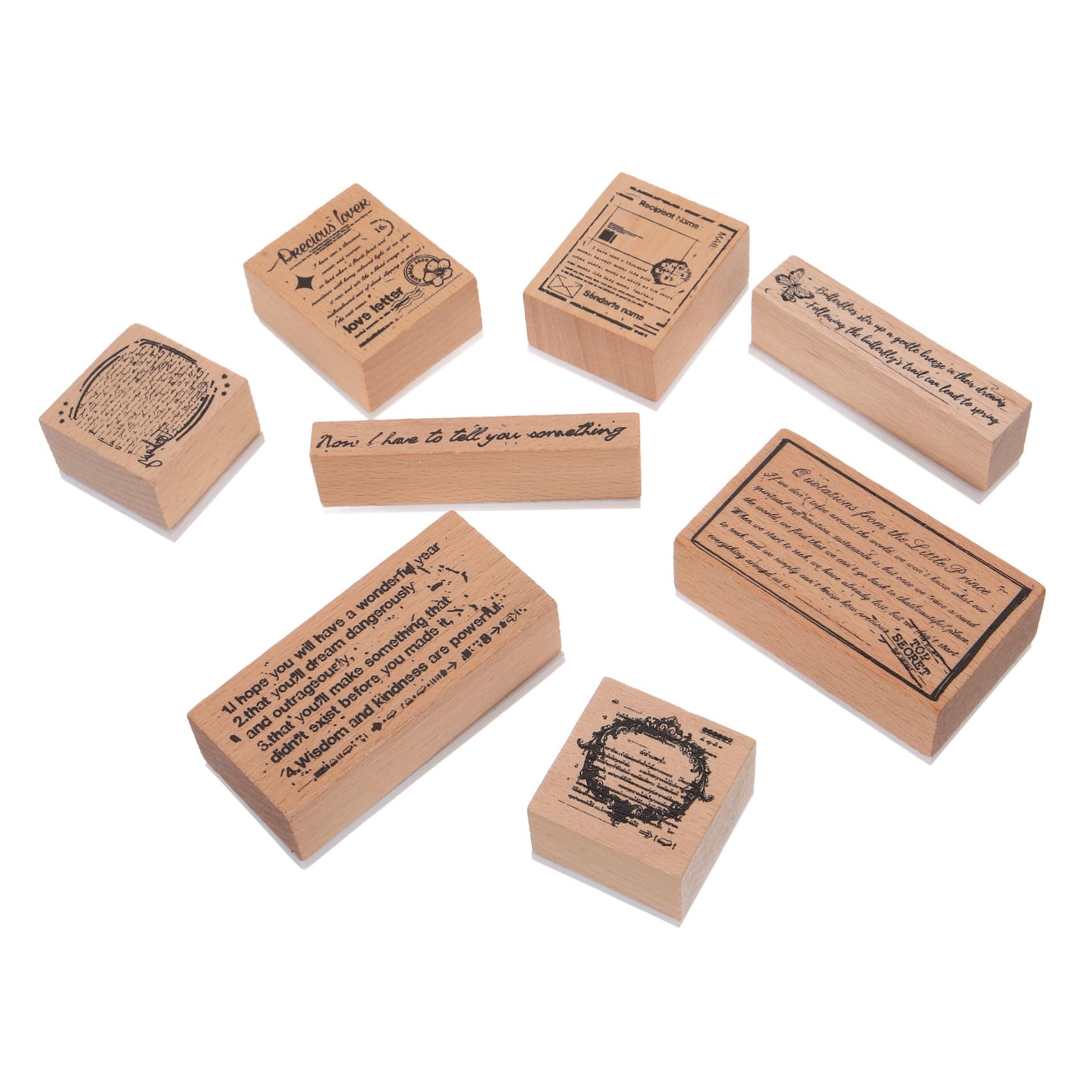 NUOBESTY 40stücke Teiliges Holzstempelset Für Scrapbooking -karten Und Tagebuchgestaltung Designs Für Einzigartige Bastelprojekte