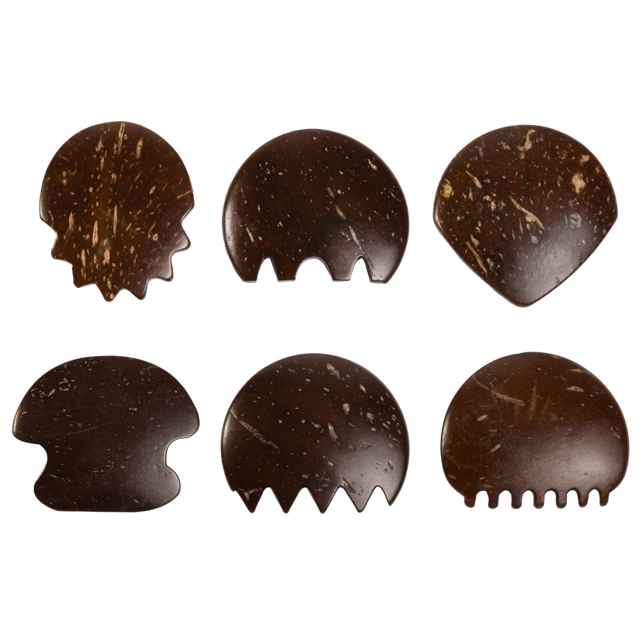 Craftplay Coconut Shell Modelling Tools | Set of 6 | Natural Playdough and Clay Tools | Eco-Friendly | Sensory Craft Tools for Early Years