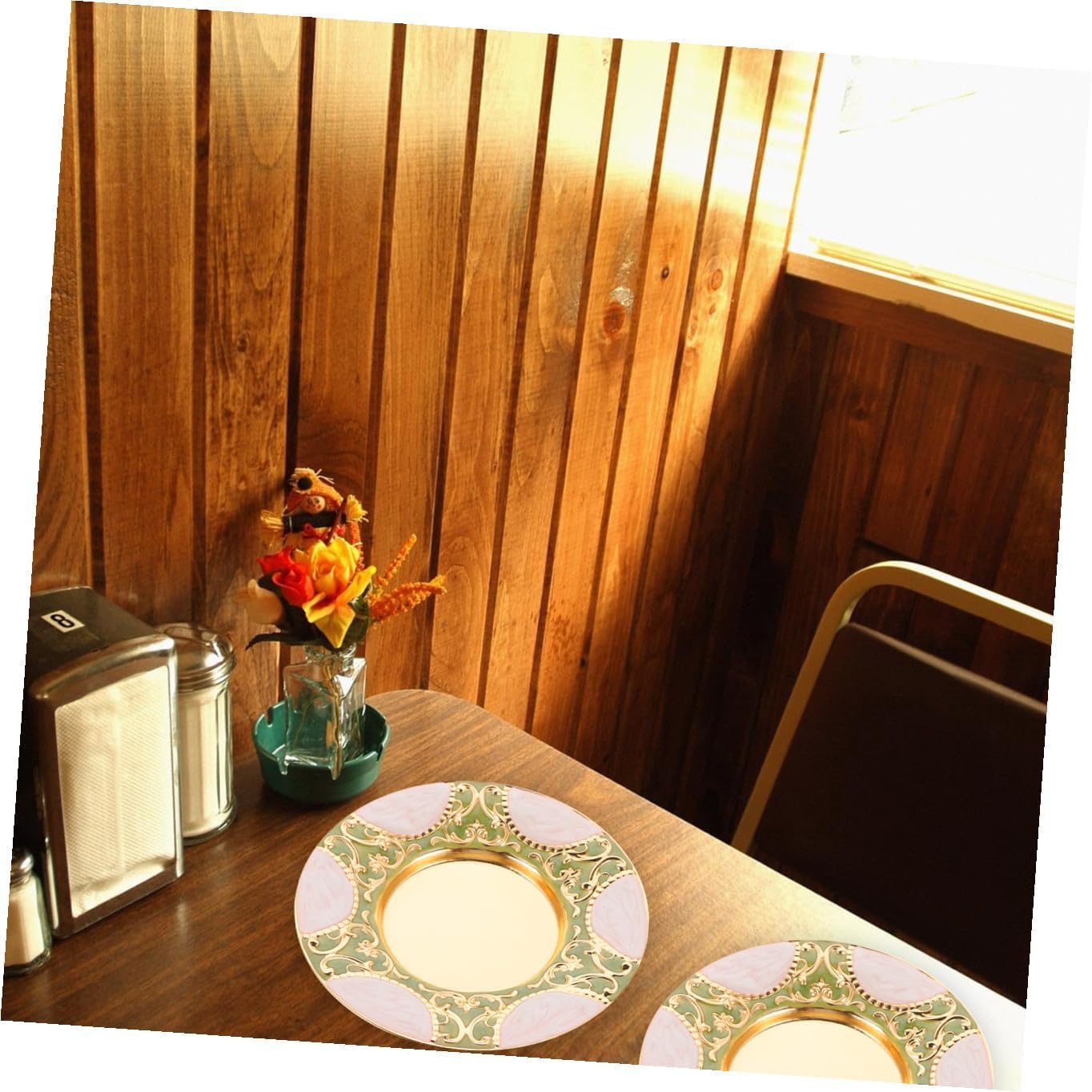 Stylish Modern Coasters and Saucers Holder Rack for Center Console Simple Cup Saucers Table Decor