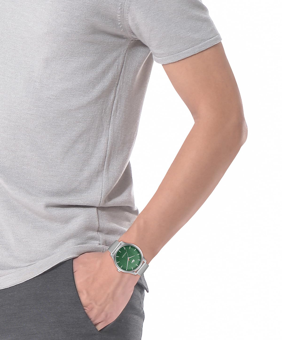 Lacoste Orologio con movimento al quarzo a tre lancette da uomo Lisbon Collection con bracciale in acciaio inossidabile o cinturino in pelle
