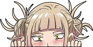 2-Pack Toga himiko Vinyl Decal Sticker JDM Japanese Kawaii Anime Bumper Window Laptop UV & Water Resistance Peeker Chibi
