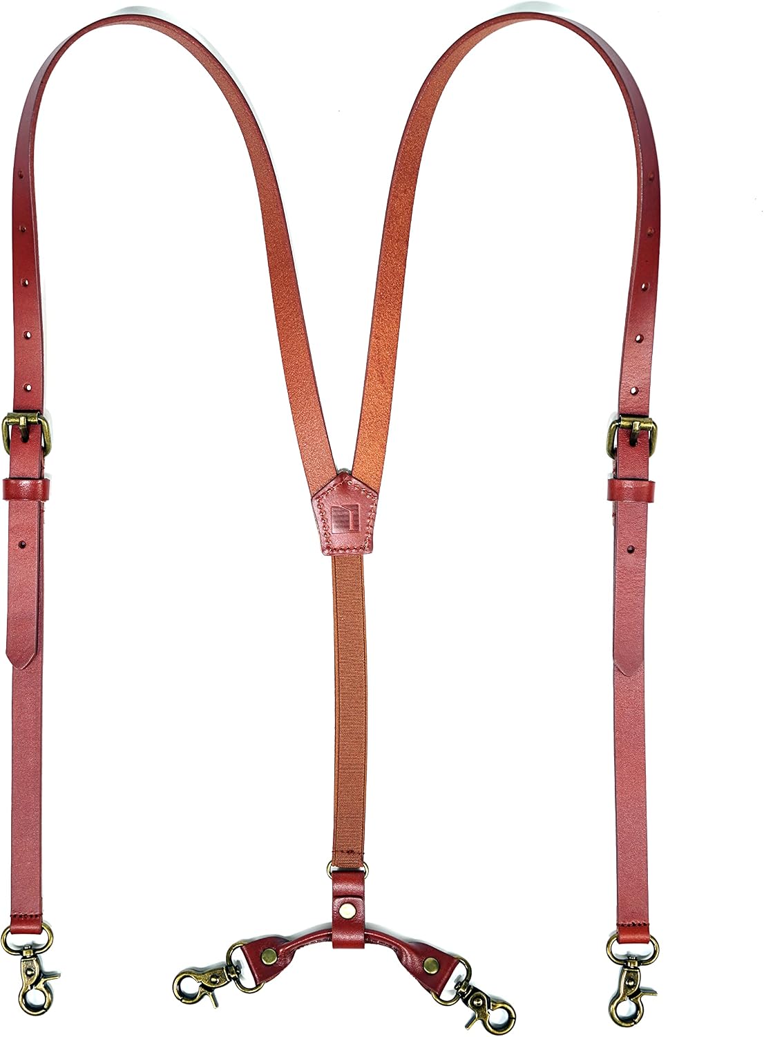 Thin Leather suspender Y Shape Design Adjustable Suspender with 4 Snap Hooks Groomsmen Gift Wedding Suspender