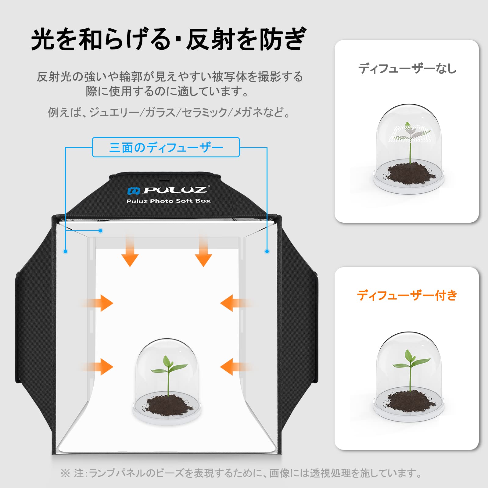 40cm 撮影 ボックス 調光 撮影 セット 24W 5500K 背景色６枚 Amazon | 40cm撮影ボックス PULUZ 調光可能撮影キット 簡易