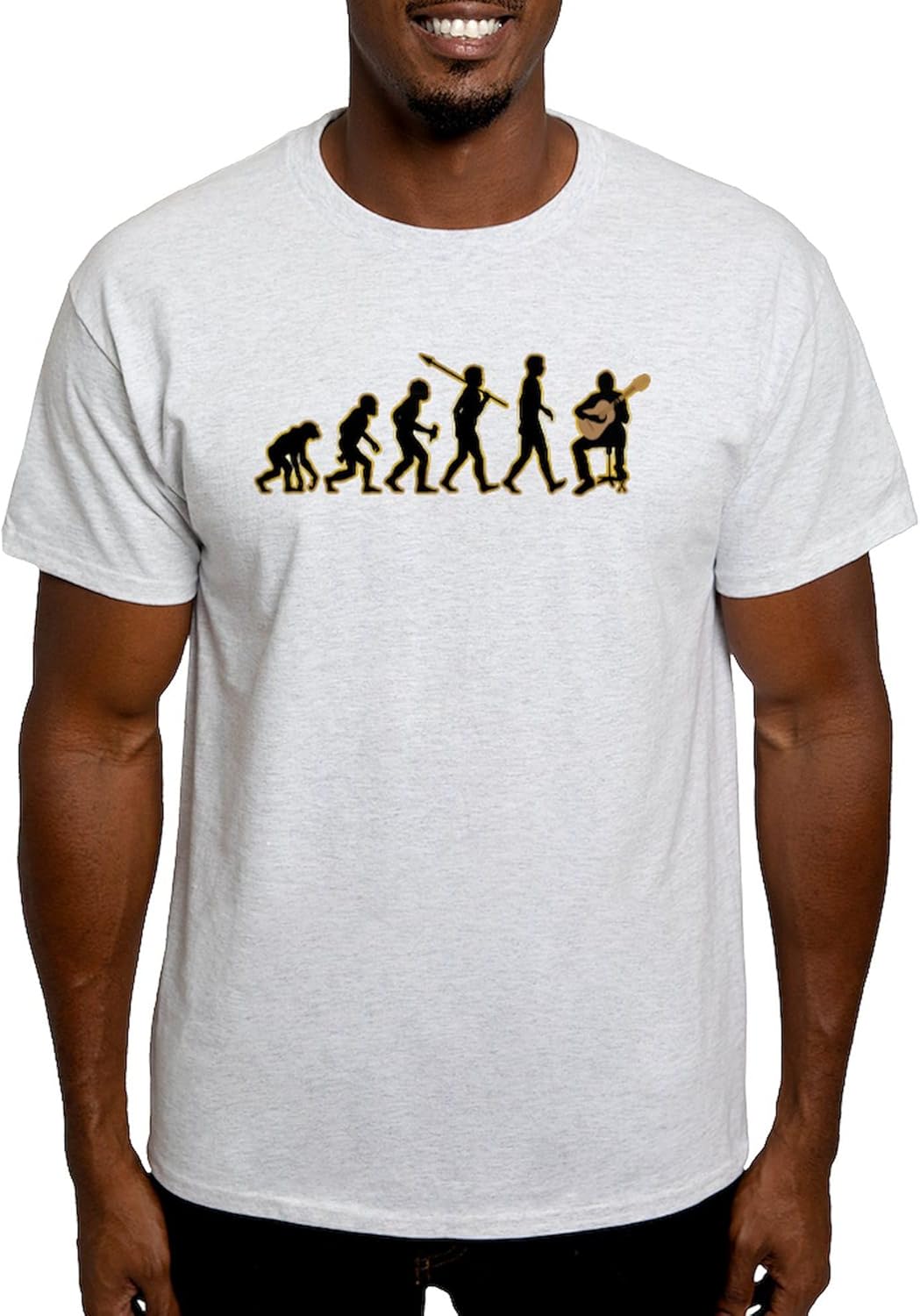 CafePress Classical Guitar Light T Shirt Men's 100% Cotton, Classic Graphic Light T-Shirt