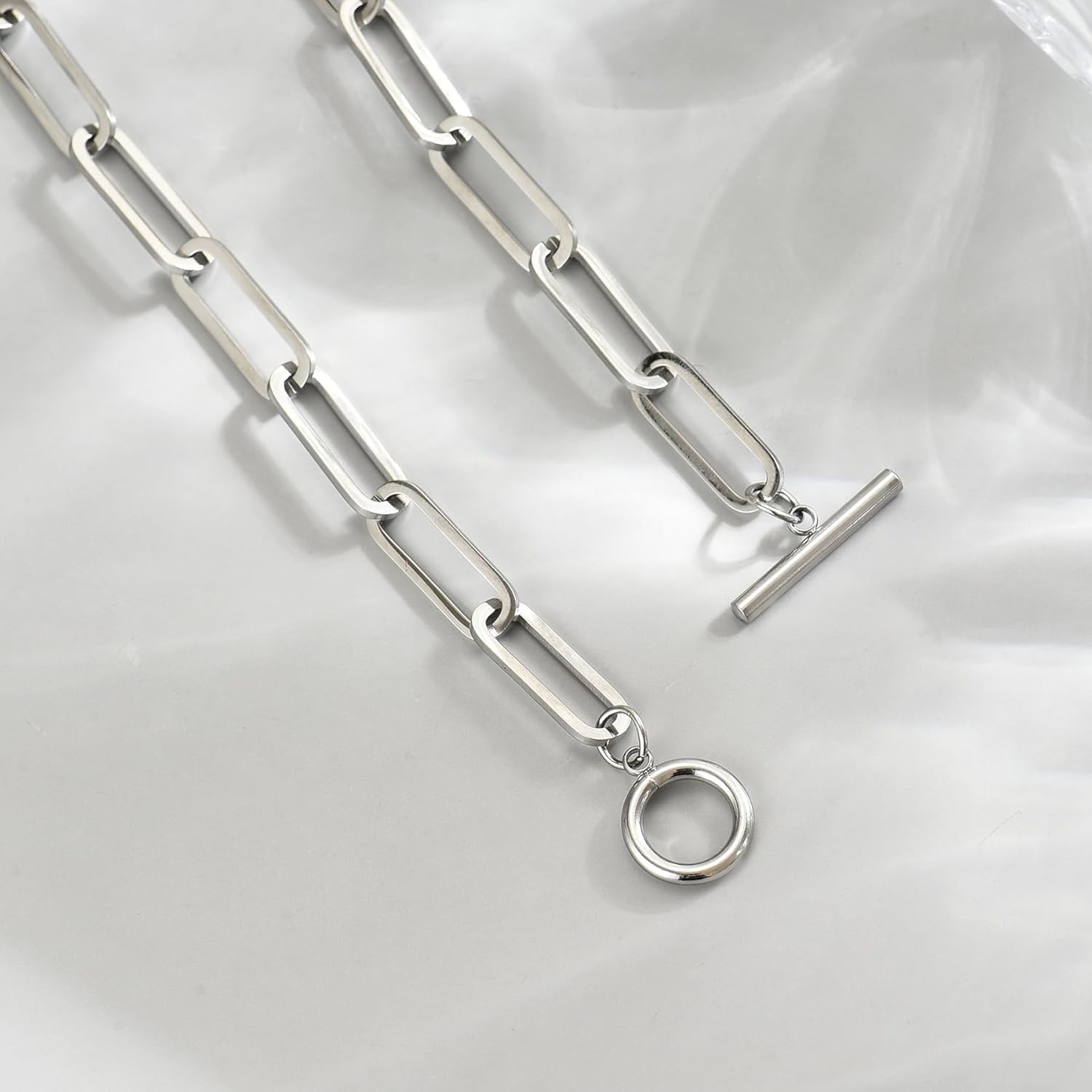 18K Gold Plated Chunky Chain Necklace for Women Thick 8mm Cuban Curb Chain Green CZ Pendant Toggle Necklace Trendy Jewelry Christmas Gifts - Image 6