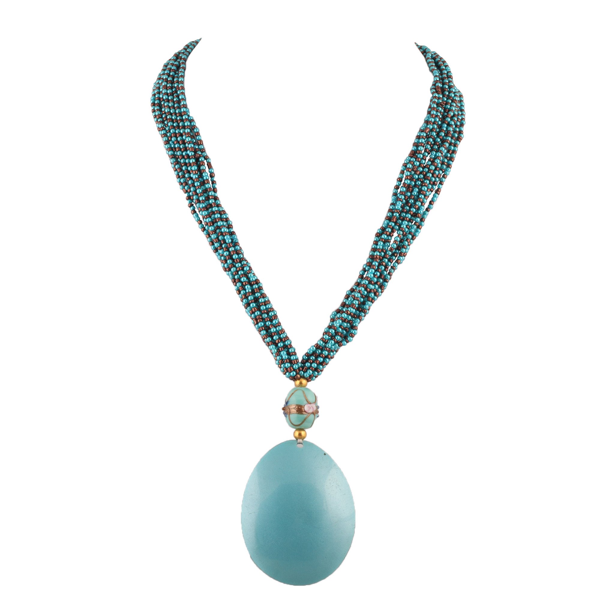 DCA Glass Women Necklace with Pendant Sky Blue(DC4383NK) 21 (B01MY6S1C9) Amazon Price History, Amazon Price Tracker