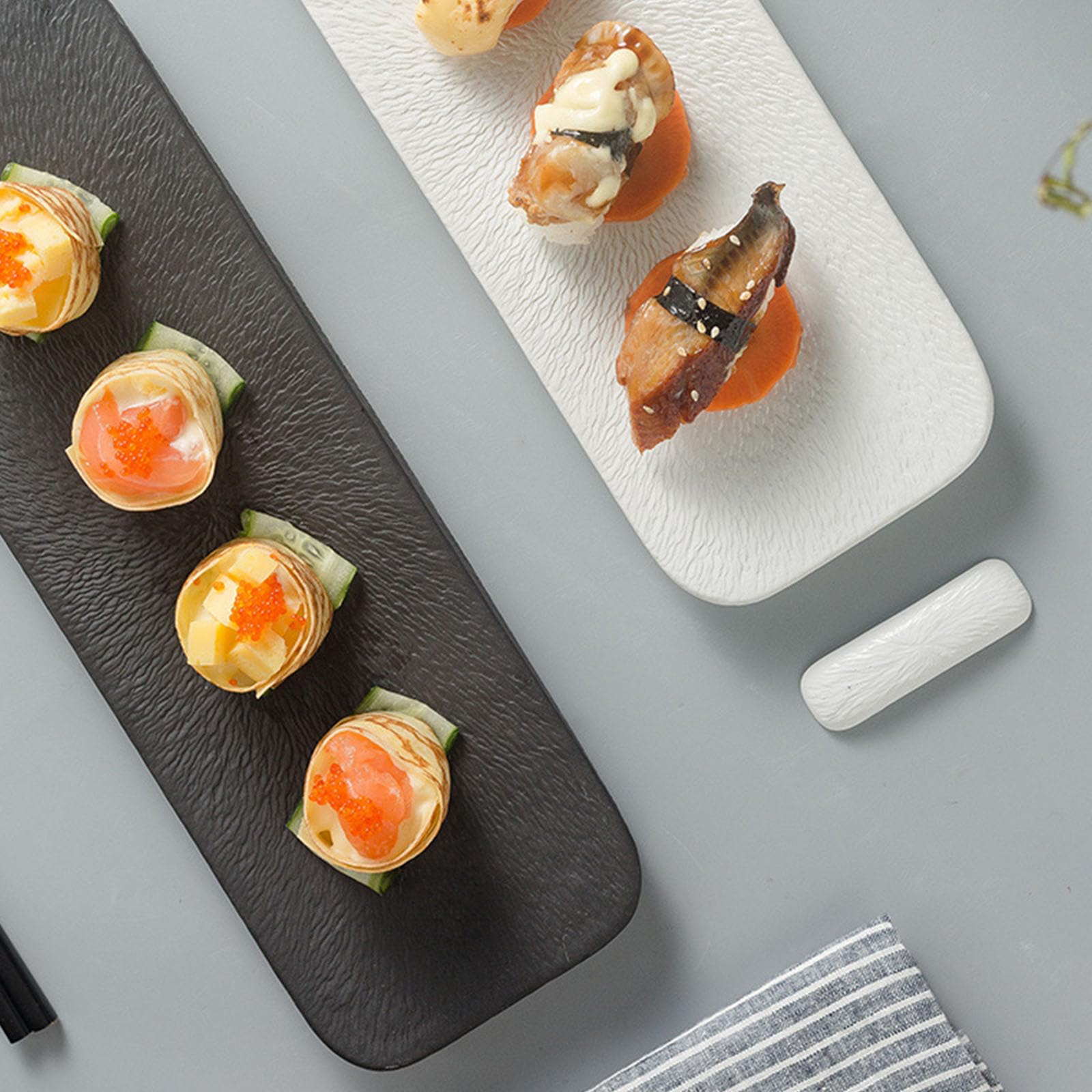 Assiette en céramique pour un usage domestique, idéale pour une présentation rapide et facile en céramique, assiette de présentation de sushis, bol à fruits, bol à goûter