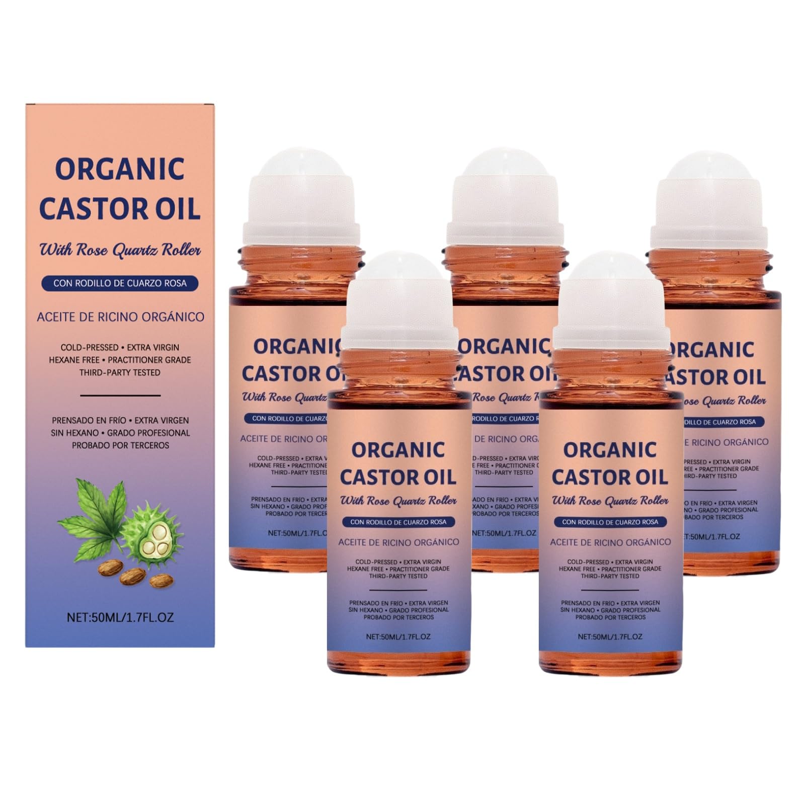 Huile de Ricin Bio Pressee a Froid Organic Castor Pour Anti-Âge Revitaliser