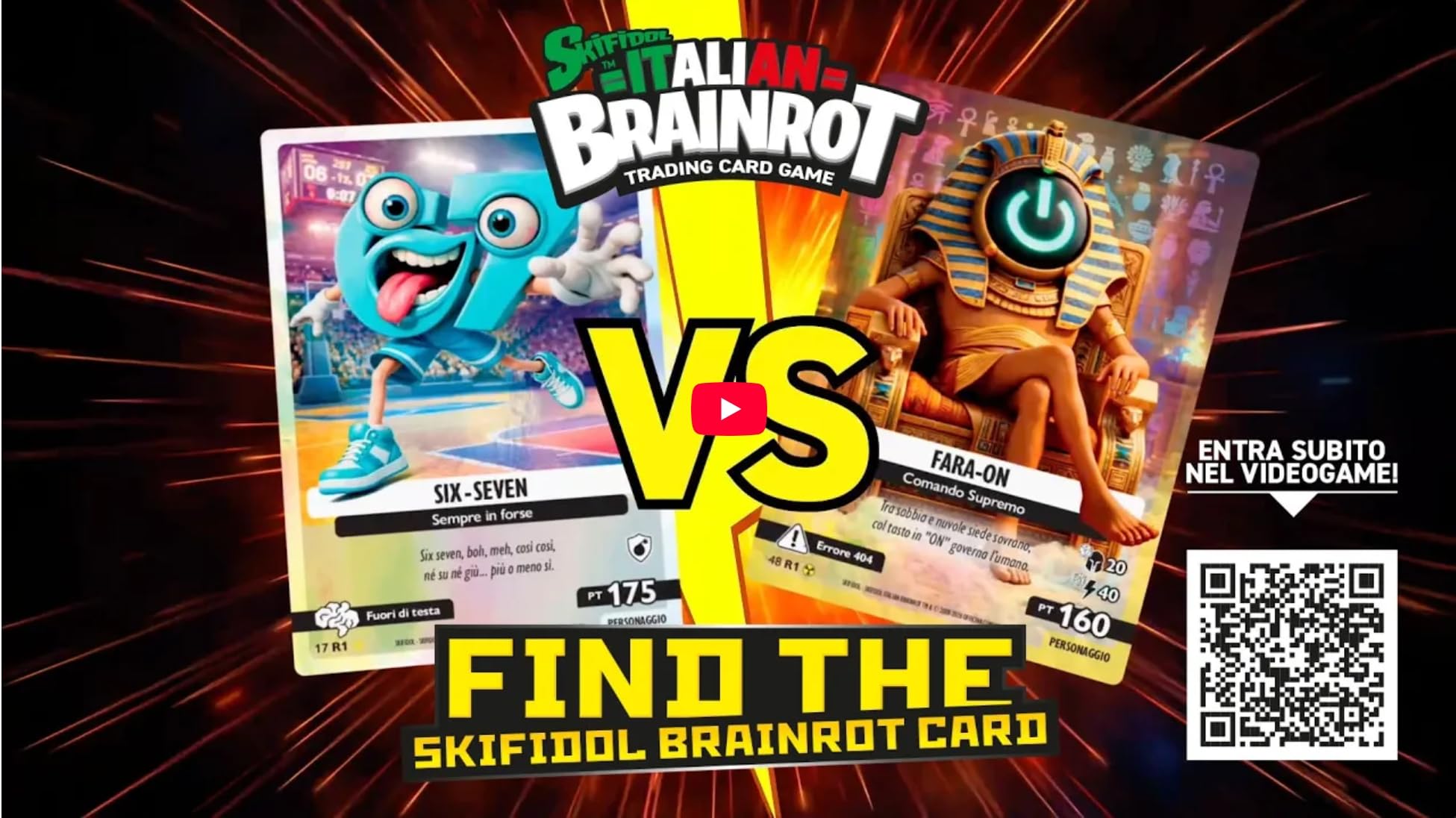 Generico Serie Roblox – Find The Skifidol Brainrot Card, Blister de 25 cartas inéditas y 14 cartas de juego Serie Gamma - SET SEGUNDO