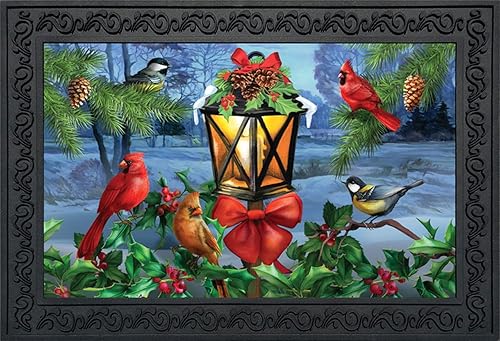 Briarwood Lane Lantern Glow Gathering - Felpudo de invierno (30 x 18 pulgadas) para interior y exterior