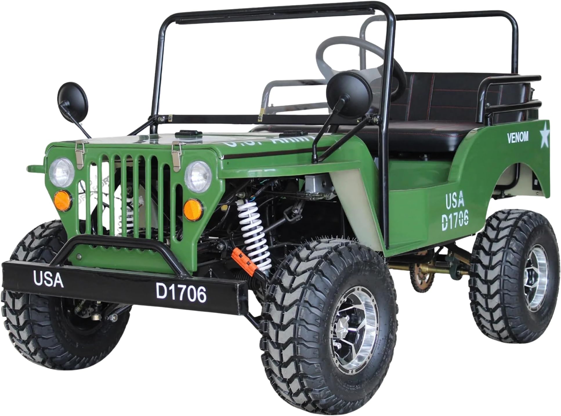 125CC Army Vehicle Off-Road Deluxe Version Original Grill 4-Stroke 3-Speed SEMI Automatic
