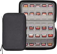 YOIQI カードケース 80枚収納 3DS 2DS DS SWITCH用ソフトケース カード整理ケース 収納 ポーチ『黒色』